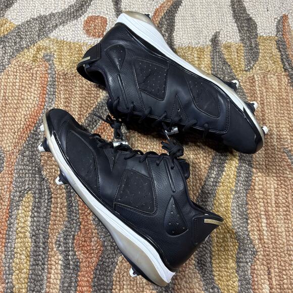 Air Jordan 6 Retro Black 317254-011 Nike Football Cleats VI Men’s Sz 13 No Box - Picture 1 of 7